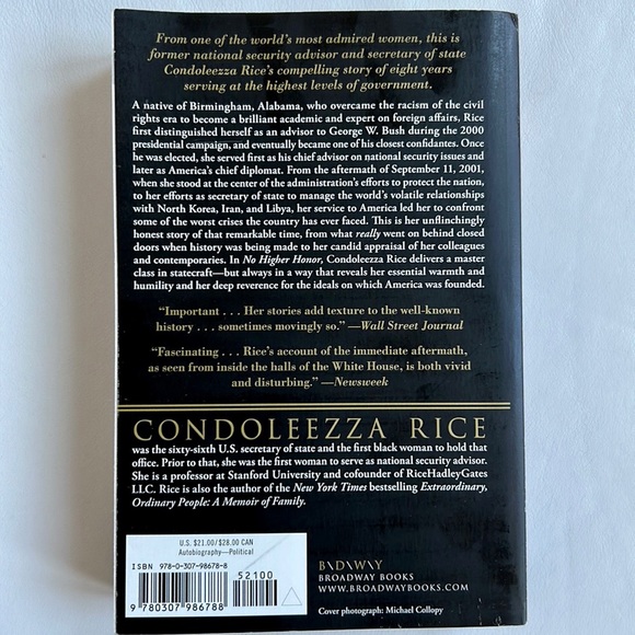 No Higher Honor
A MEMOIR OF MY YEARS IN WASHINGTON
By Condoleezza Rice - Picture 2 of 4